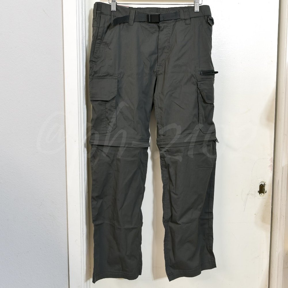 BC Clothing Men's‎ Convertible Stretch Cargo Hiking Pants Shorts GRAY